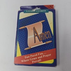 Vintage 1994 Amen Bible Card Game Fast Fun Where Grace & Prayer Prevail NEW RARE